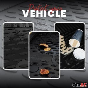 Alfa Romeo Giulia Floor Mats - Omac - Rubber TPE - AWD - Black 